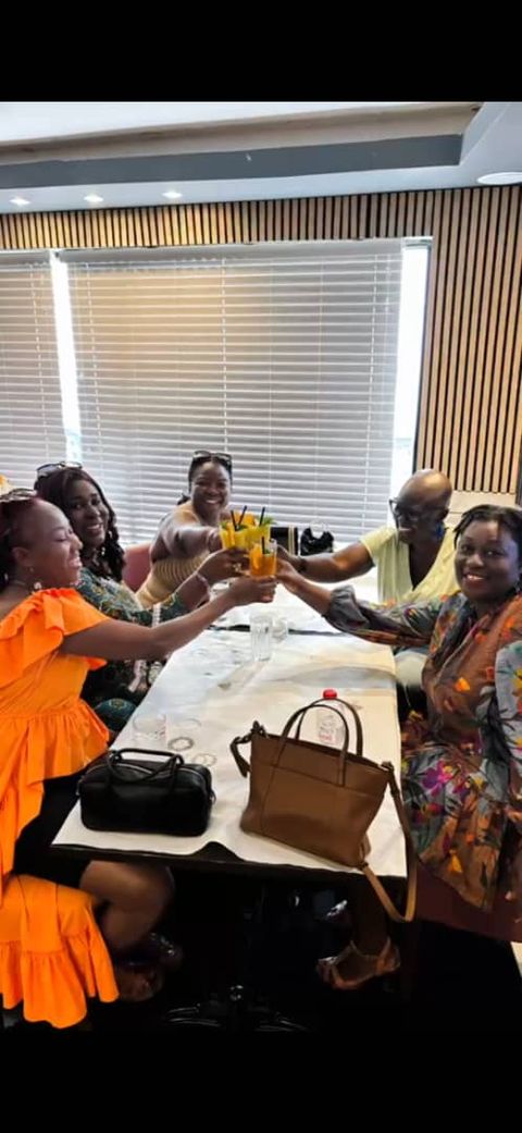 Raising a toast round the table