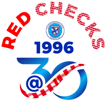 Red Checks 1996 30th anniversary logo