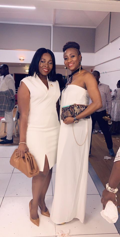 White outfits at a celebration