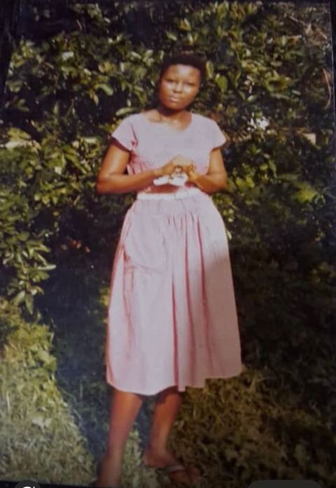 School-day portrait in pink dress
